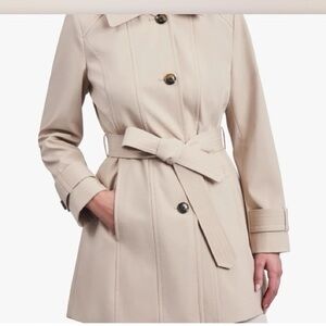 London Fog Cream Trench Coat Timeless Design